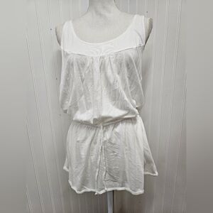 White Sleeveless Tunic Tank Top Converse M